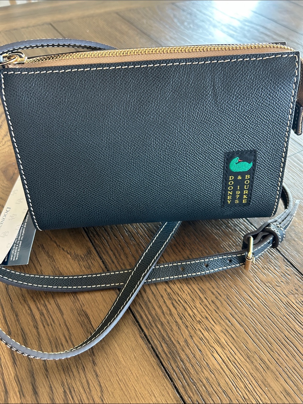 Dooney & Bourke Janine 20 Black Pebble Leather Crossbody